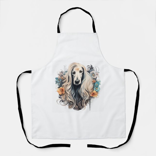 Afghan Hound Classic T-Shirt Apron (Front)