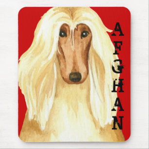 Afghan Hound Colour Block Mouse Mat