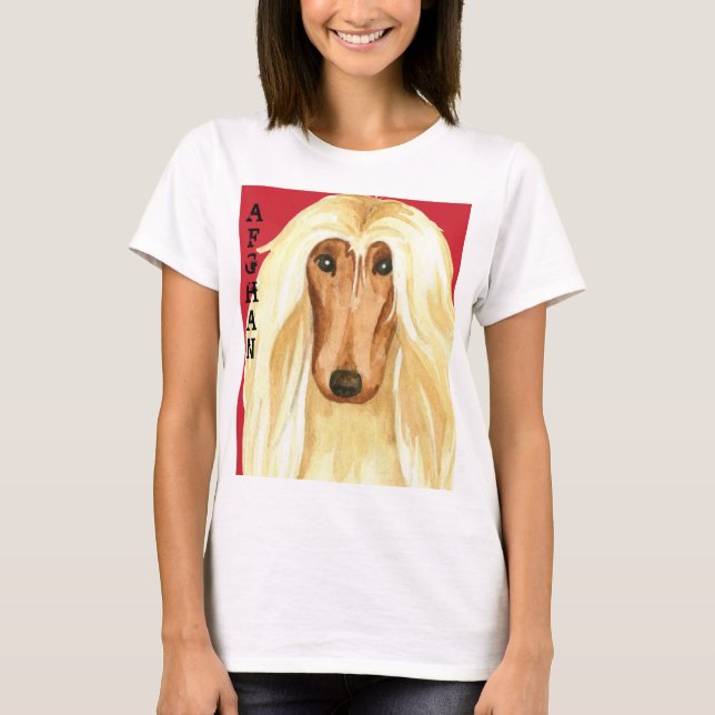 Afghan Hound Colour Block T-Shirt (Front)