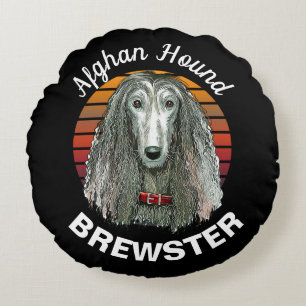 Afghan Hound Custom Round Pillow