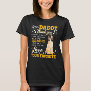 Afghan Hound Dear Daddy Thank You For Being My Dad T-Shirt