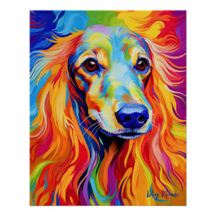Afghan Hound Dog 005 - Zetton Ziana Poster