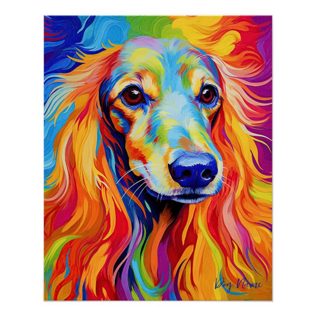 Afghan Hound Dog 005 - Zetton Ziana Poster (Front)