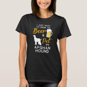Afghan Hound Dog Beer Owner Christmas Birthday T-Shirt