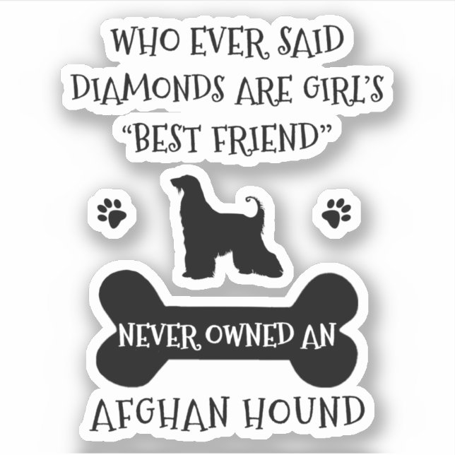 Afghan Hound Dog Best Friend Vinyl (Front)