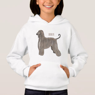 Afghan hound dog cartoon illustration 