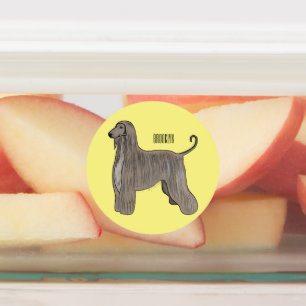 Afghan hound dog cartoon illustration