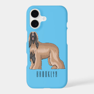 Afghan hound dog cartoon illustration