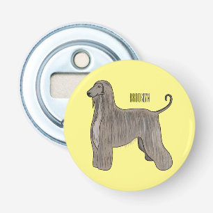 Afghan hound dog cartoon illustration bottle opener