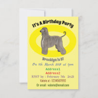 Afghan hound dog cartoon illustration