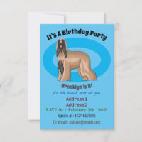 Afghan hound dog cartoon illustration 