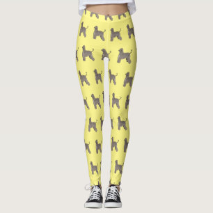 Afghan hound dog cartoon illustration  leggings