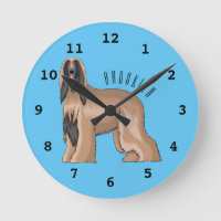 Afghan hound dog cartoon illustration 