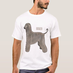 Afghan hound dog cartoon illustration  T-Shirt