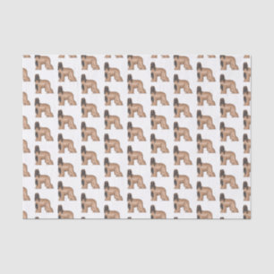 Afghan hound dog cartoon illustration  tissue paper