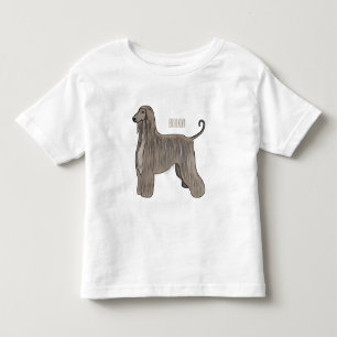 Afghan hound dog cartoon illustration  toddler T-Shirt