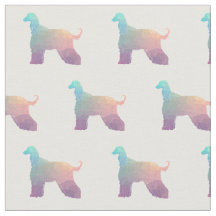 Afghan Hound Dog Geo Pattern Silhouette Pastel