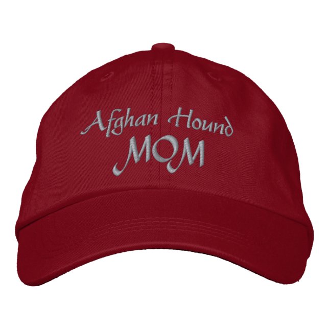 Afghan Hound Dog Mum Embroidered Hat (Front)
