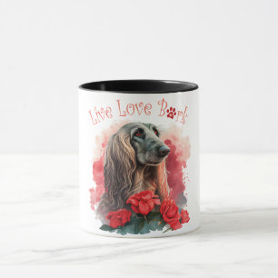 Afghan Hound Dog Mum Floral Mug