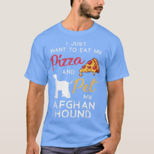 Afghan Hound Dog Pizza lover owner Christmas Birth T-Shirt