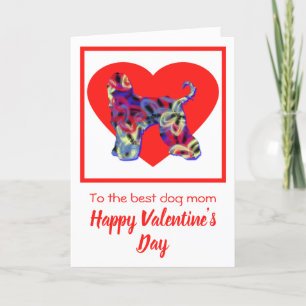 Afghan Hound Dog Red Valentine’s Day Greeting Card