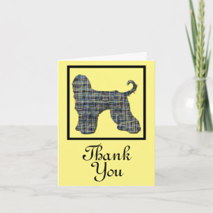 Afghan Hound Dog Thank You Card