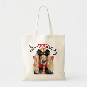 Afghan Hound Dog Vampire Trick or Treat Halloween Tote Bag