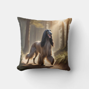 Afghan Hound Elegant Breed Throw Pillow