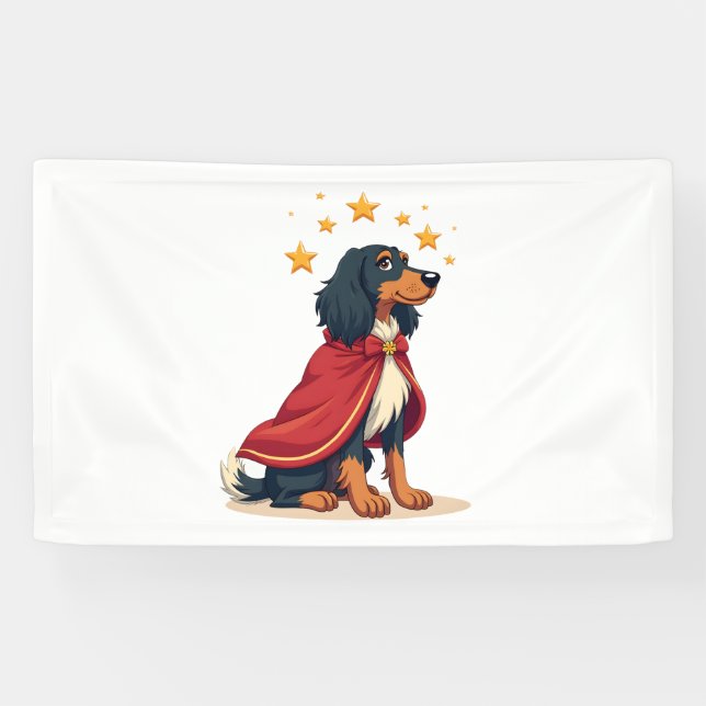Afghan Hound Elegant Noel dog Banner (Horizontal)