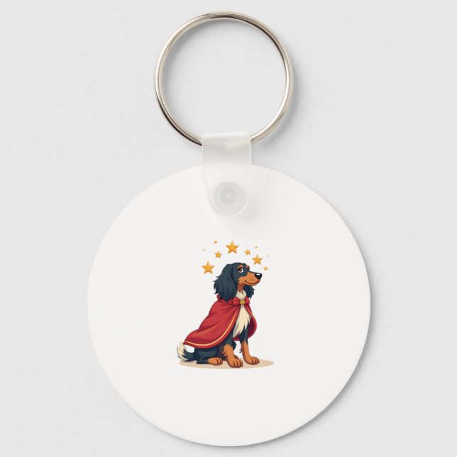 Afghan Hound Elegant Noel Key Ring (Front)
