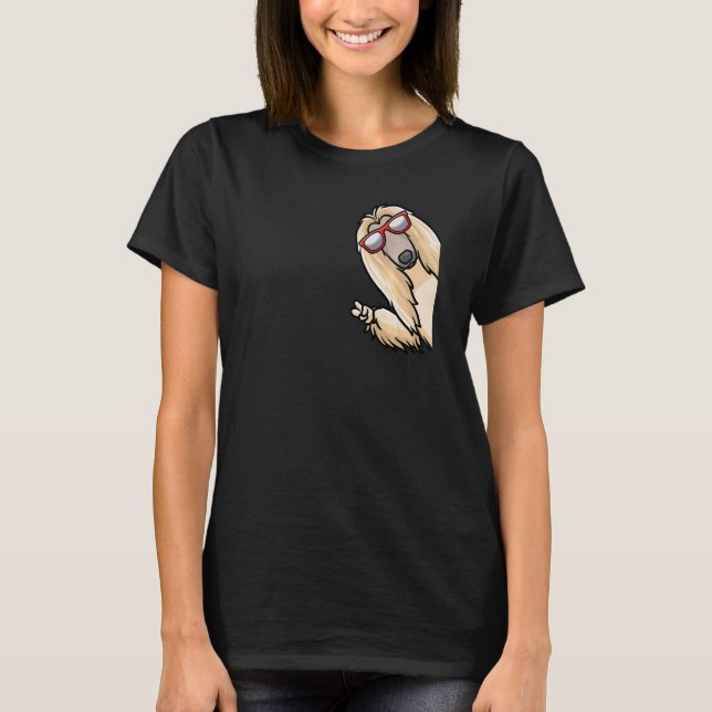 Afghan Hound From Side With Sunglasses   T-Shirt (Front)
