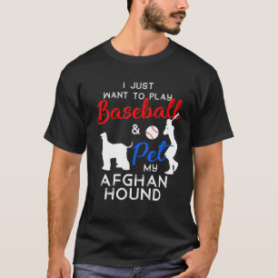 Afghan Hound Funny Baseball Dog Owner Lover Xmas G T-Shirt