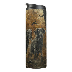 Afghan Hound Halloween Night Doggy Delight Thermal Tumbler