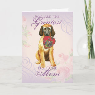 Afghan Hound Heart Grandma Card