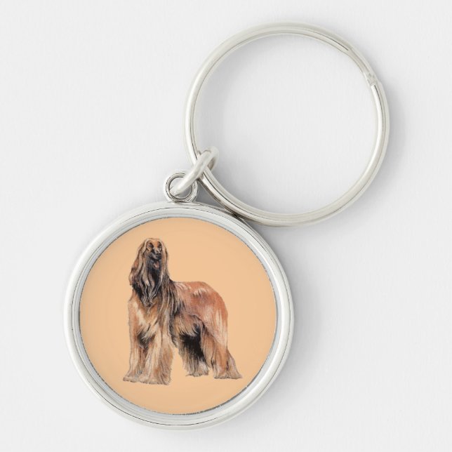 Afghan Hound Key Chain (Front)