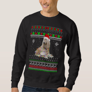 Afghan Hound Lights  Christmas Pajama  Xmas Sweate Sweatshirt