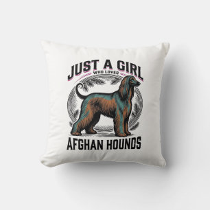 Afghan Hound Lover Vintage Dog Mum Shirt Design_1 Cushion