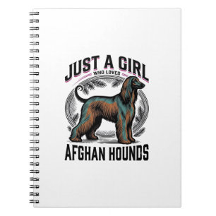 Afghan Hound Lover Vintage Dog Mum Shirt Design_1 Notebook