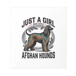 Afghan Hound Lover Vintage Dog Mum Shirt Design_1 Notepad