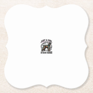 Afghan Hound Lover Vintage Dog Mum Shirt Design_1 Paper Coaster