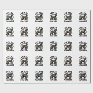 Afghan Hound Lover Vintage Dog Mum Shirt Design_1 Wrapping Paper
