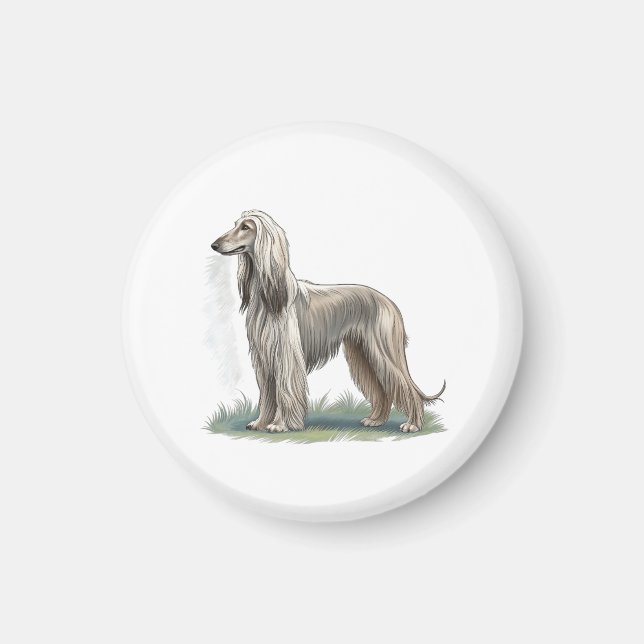 Afghan Hound Magnet (Front)