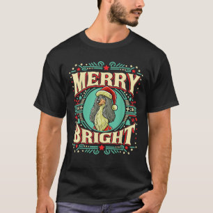 Afghan Hound Merry Bright Christmas Santa Claus Do T-Shirt