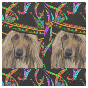Afghan Hound Mexico Fabric
