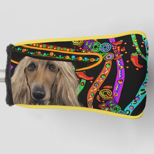 Afghan Hound  Mexico    Golf Head Cover (Front)