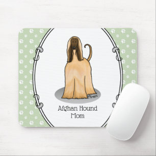 Afghan Hound Mom Afghan Mom (fawn) Cute Dog Mom Mouse Mat
