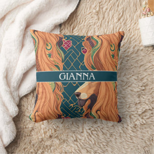 Afghan Hound Mosaic Colourful Personalised Pattern Cushion