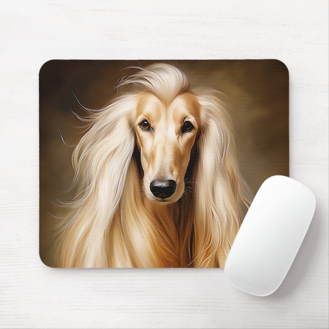 Afghan Hound Mouse Mat (With Mouse)