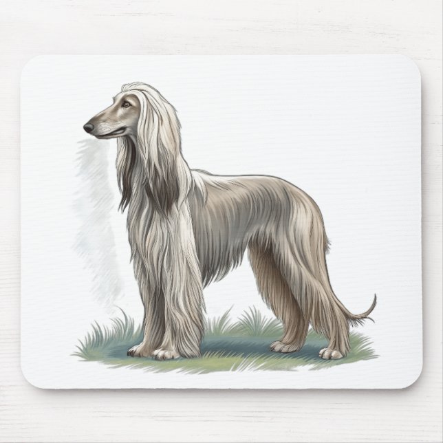 Afghan Hound Mouse Mat (Front)
