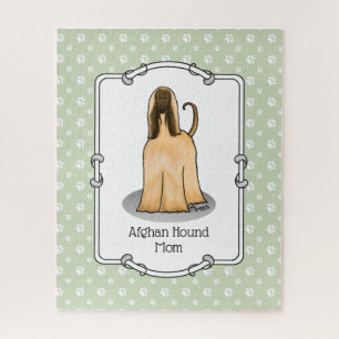 Afghan Hound Mum Afghan Mum (fawn) Cute Dog Mum Jigsaw Puzzle